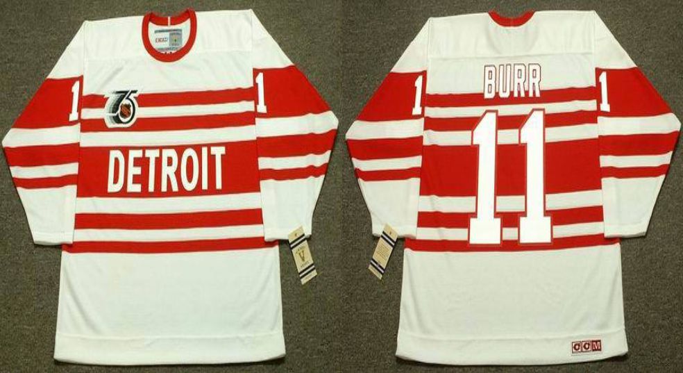 2019 Men Detroit Red Wings #11 Burr White CCM NHL jerseys